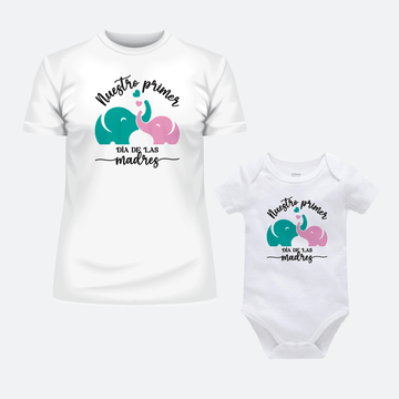 Camiseta y Mameluco - Mi primer día de las Madres