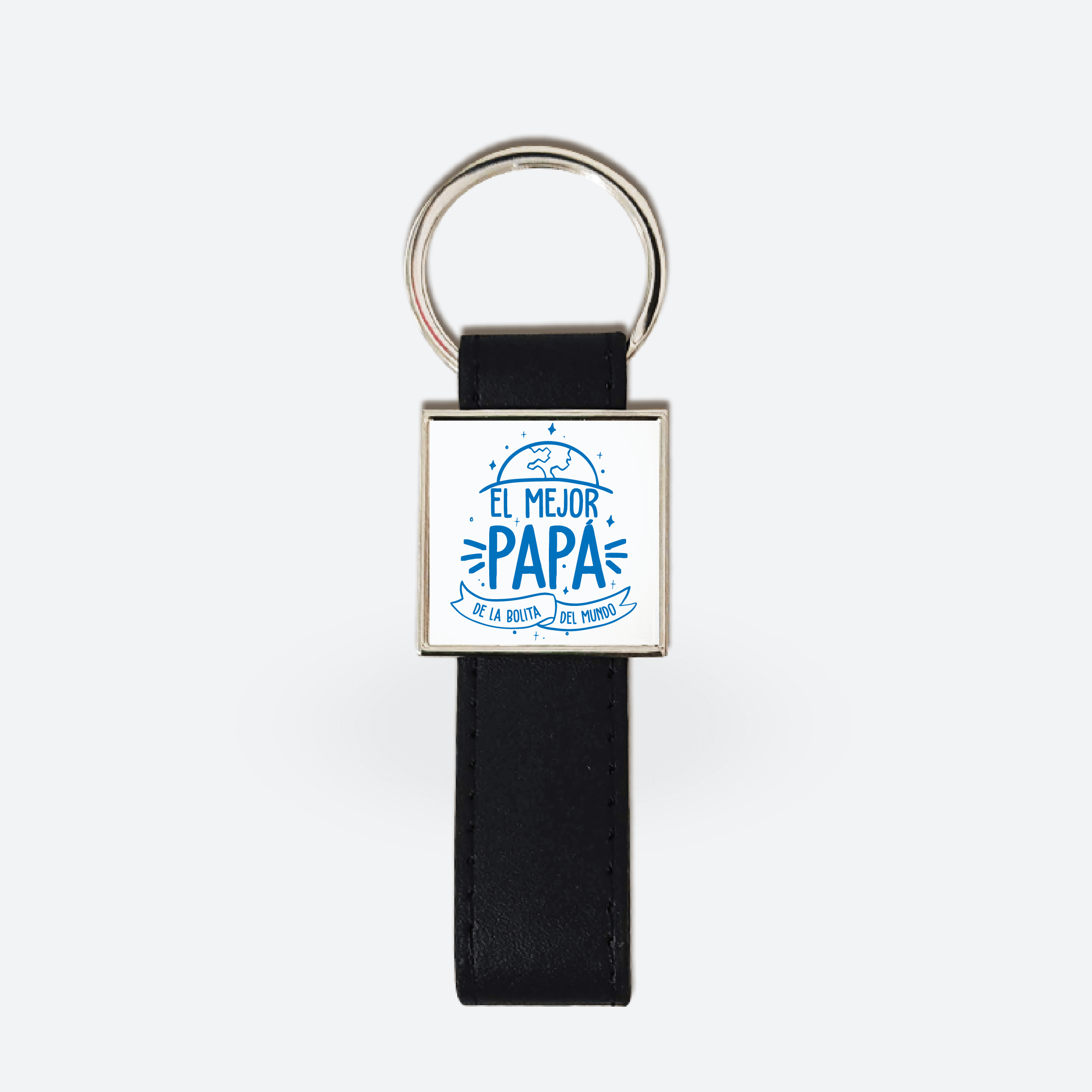 Llavero con piel - El mejor papá de la bolita del mundo