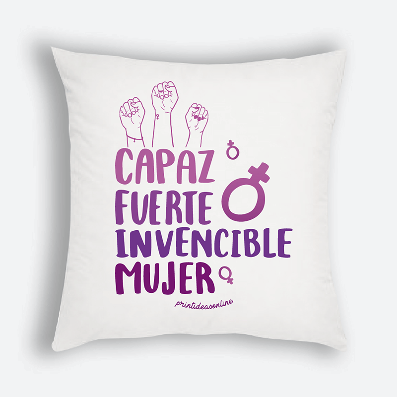 Cojín - Capaz Fuerte Invencible