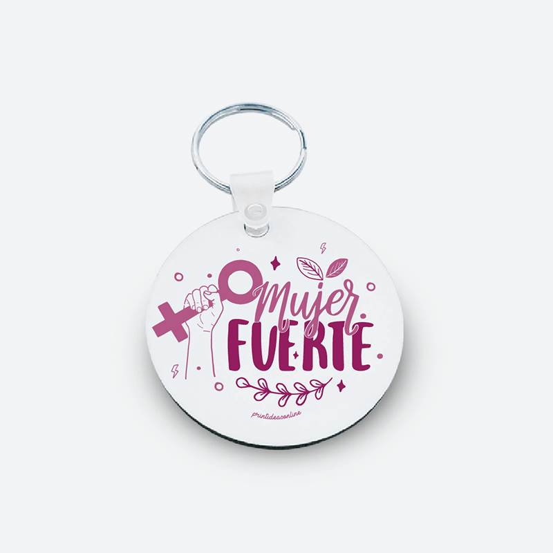 Llavero MDF - Mujer fuerte